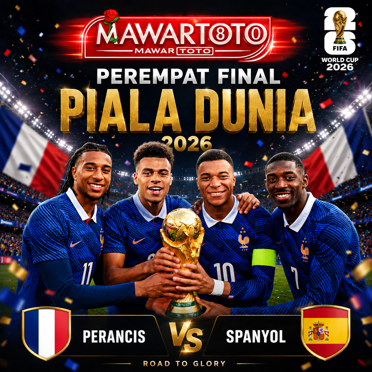 Mawartoto > Nonton Sbobet Live Perancis Semi Final & Angkat Piala Dunia 2026